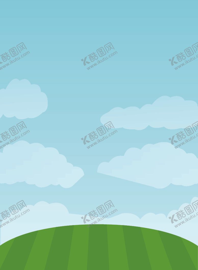 编号：53780001141041008836【酷图网】源文件下载-矢量手绘草坪蓝天