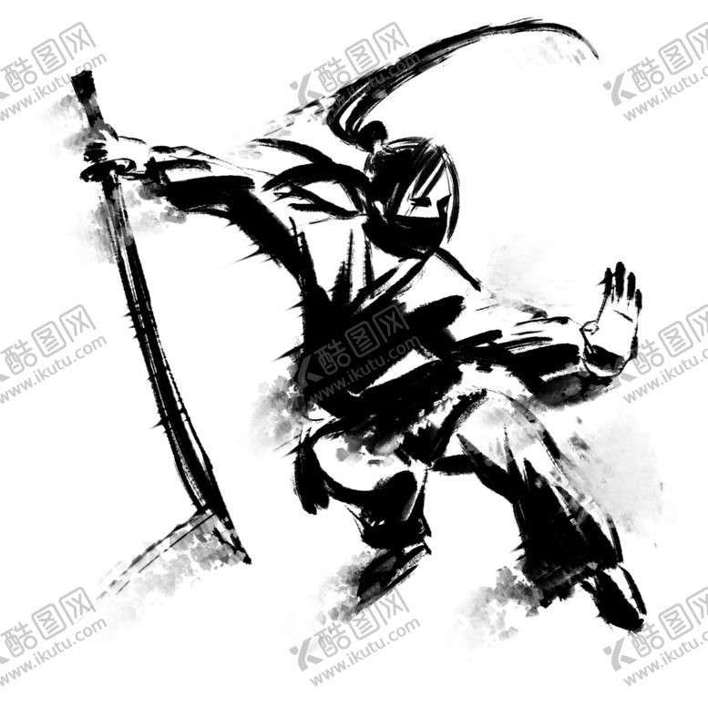 编号：46867705131719581656【酷图网】源文件下载-水墨武侠人物