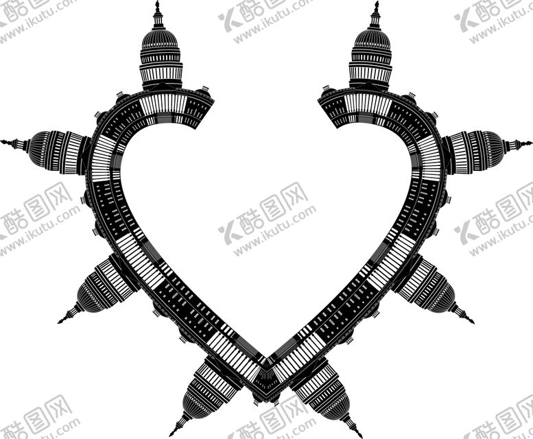 编号：97268109250101343182【酷图网】源文件下载-国会大厦框架矢量素材