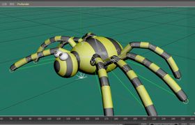 c4d模型带骨骼绑定蜘蛛