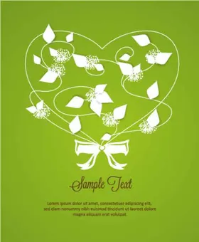 绿色背景心形设计绿色唯美
