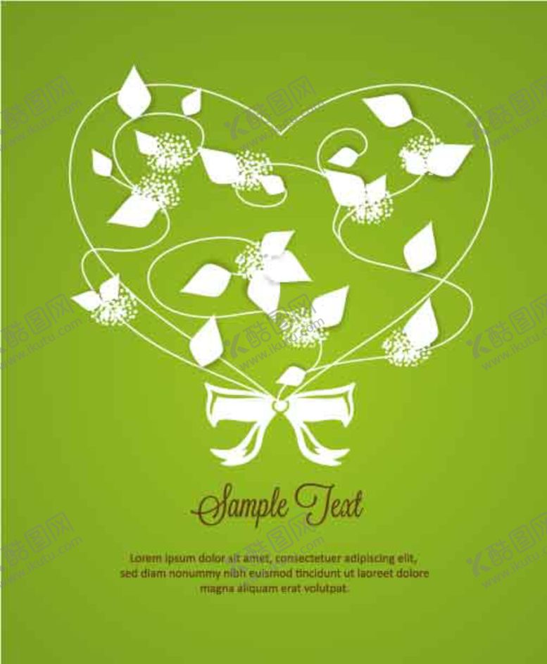 编号：92639510301737155382【酷图网】源文件下载-绿色背景心形设计绿色唯美