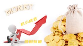 创意金色理财宣传海报
