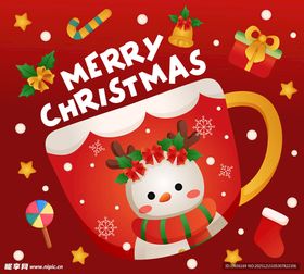 圣诞马克杯插画