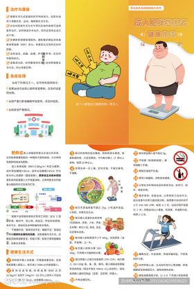 成人肥胖症患者健康指引三折页