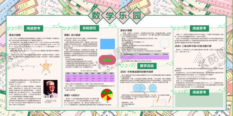 编号：77618402180307107033【酷图网】源文件下载-数学乐园教育培训校园黑板报文化