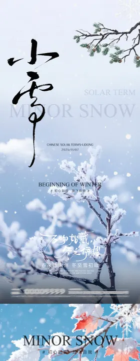 小雪节气系列海报