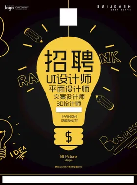 招聘海报工厂酒店美容