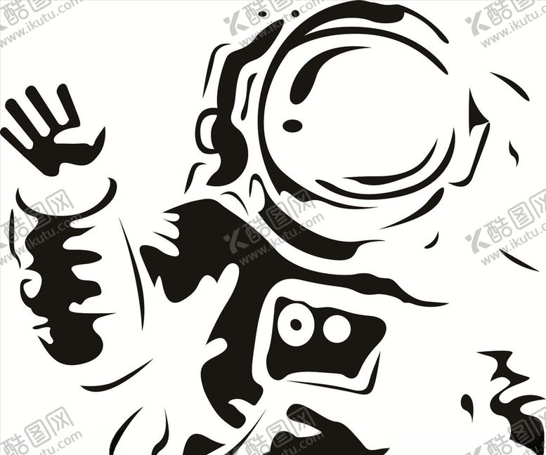 编号：99866110030728554385【酷图网】源文件下载-宇航员黑白效果