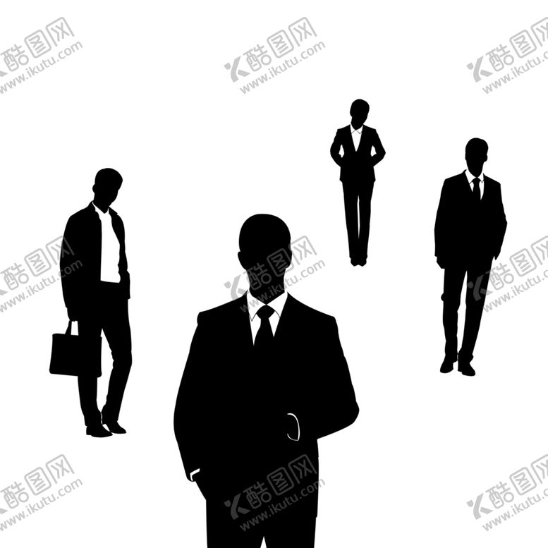 编号：85852605070151584466【酷图网】源文件下载-商务人物剪影
