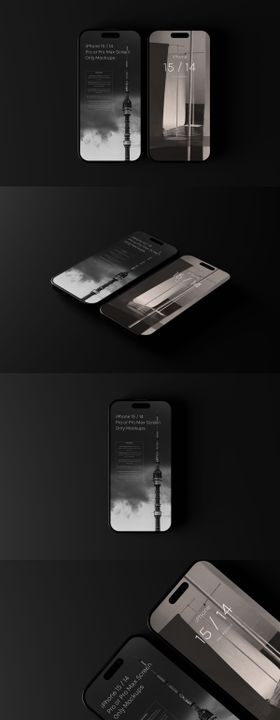 黑色多场景iPhone15/14样机