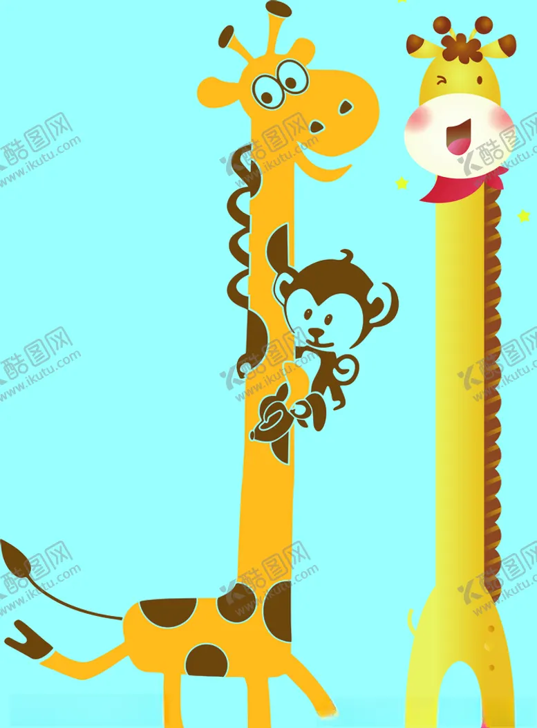 长颈鹿素材动物卡通