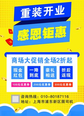开业感恩海报