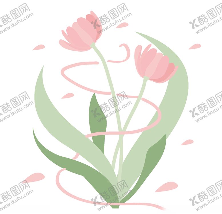 编号：15361807051310425769【酷图网】源文件下载-矢量郁金香插画