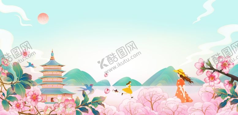 编号：48370604010646101715【酷图网】源文件下载-春日烂漫樱花景