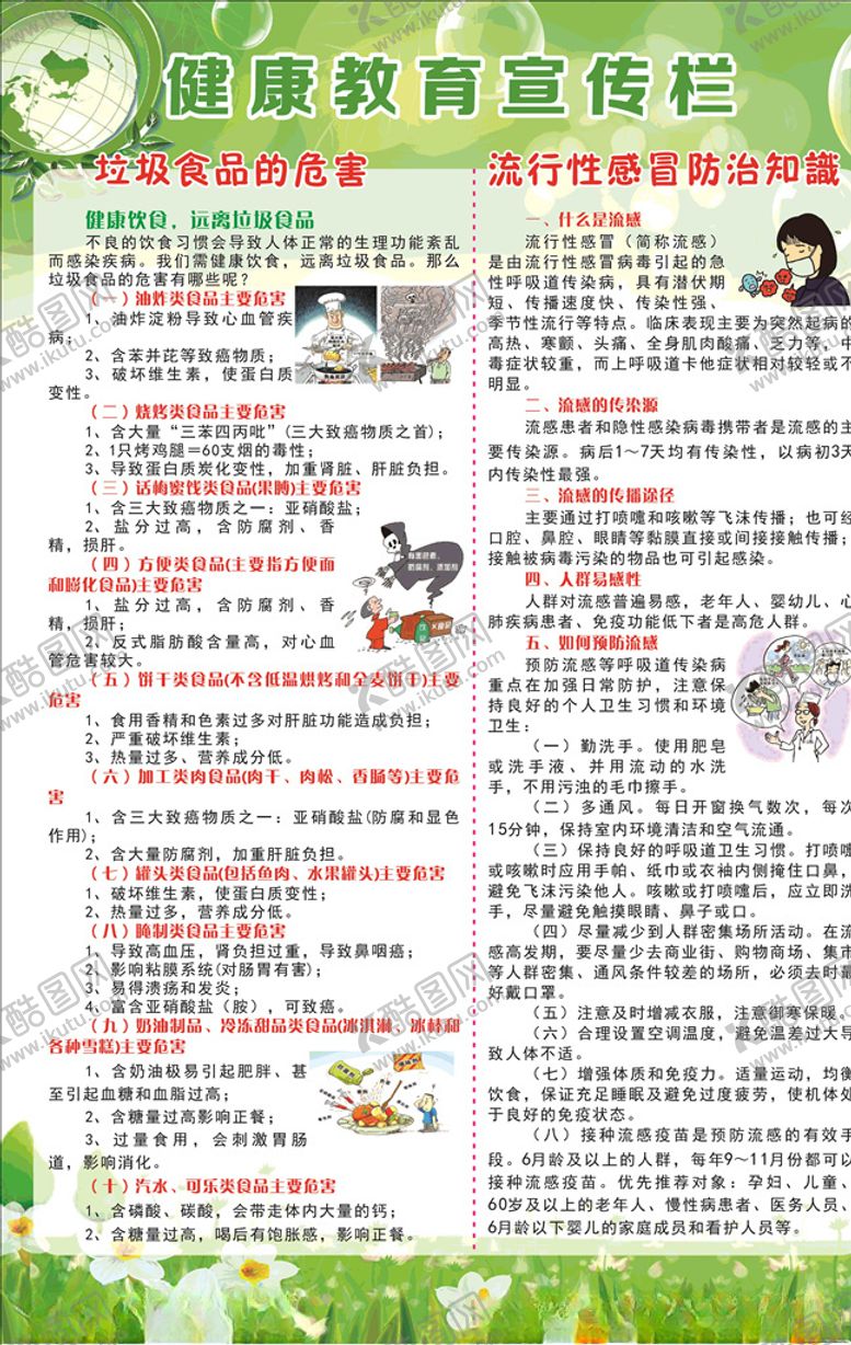 编号：87182011010241433304【酷图网】源文件下载-健康教育宣传栏