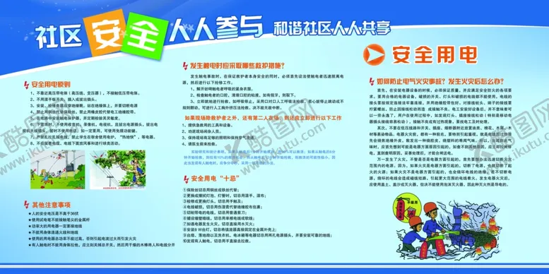 编号：57271410181949027696【酷图网】源文件下载-社区安全社会公益文化墙展板