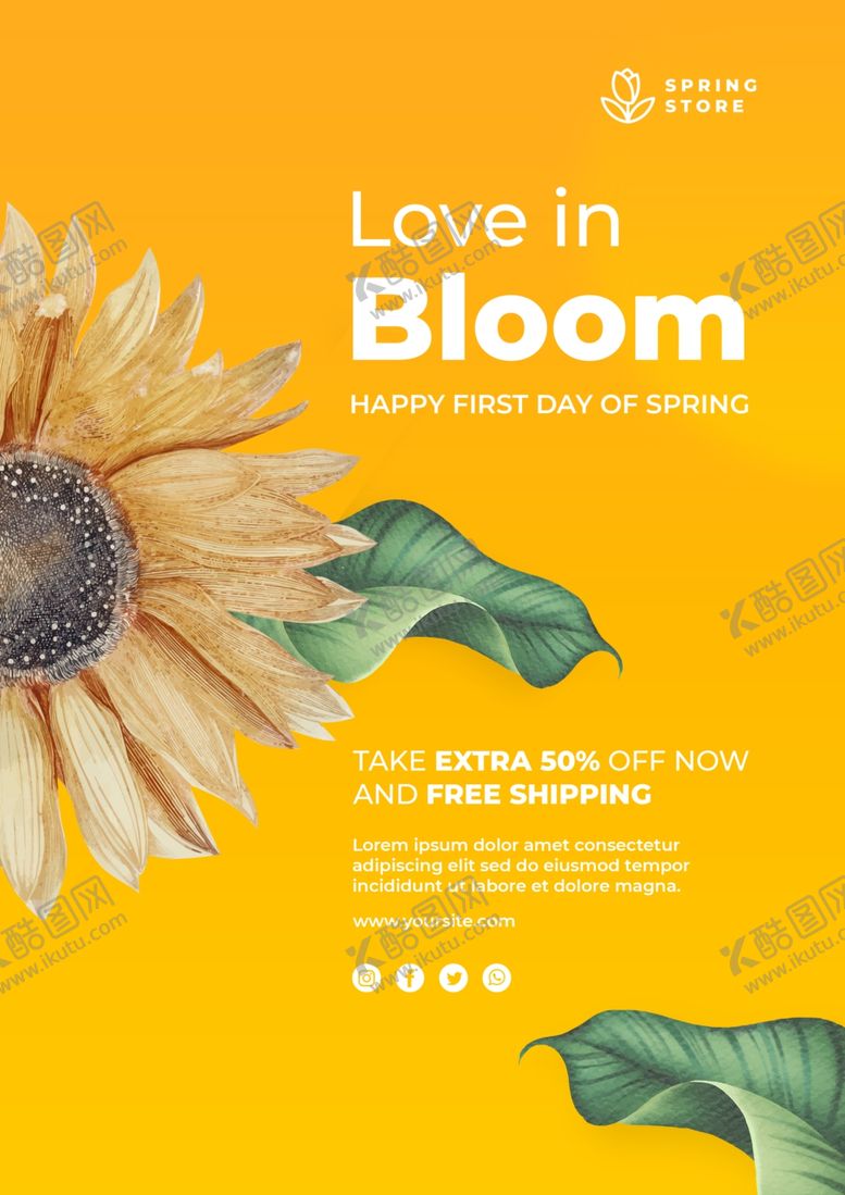 编号：51475610121536549258【酷图网】源文件下载-春季促销海报