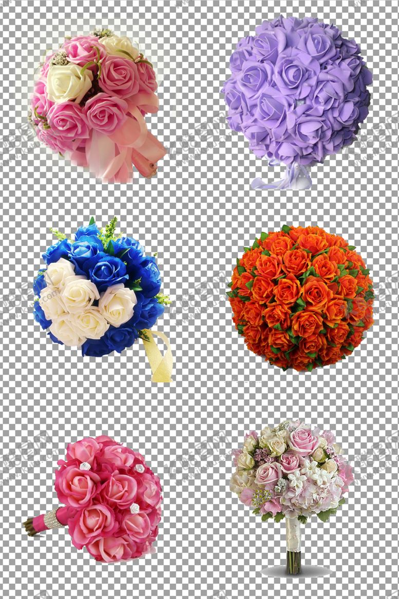 编号：67705810050932382451【酷图网】源文件下载-彩色婚礼捧花