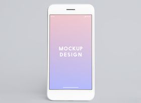 白色手机样机效果图