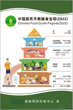 中国居民平衡膳食宝塔2016