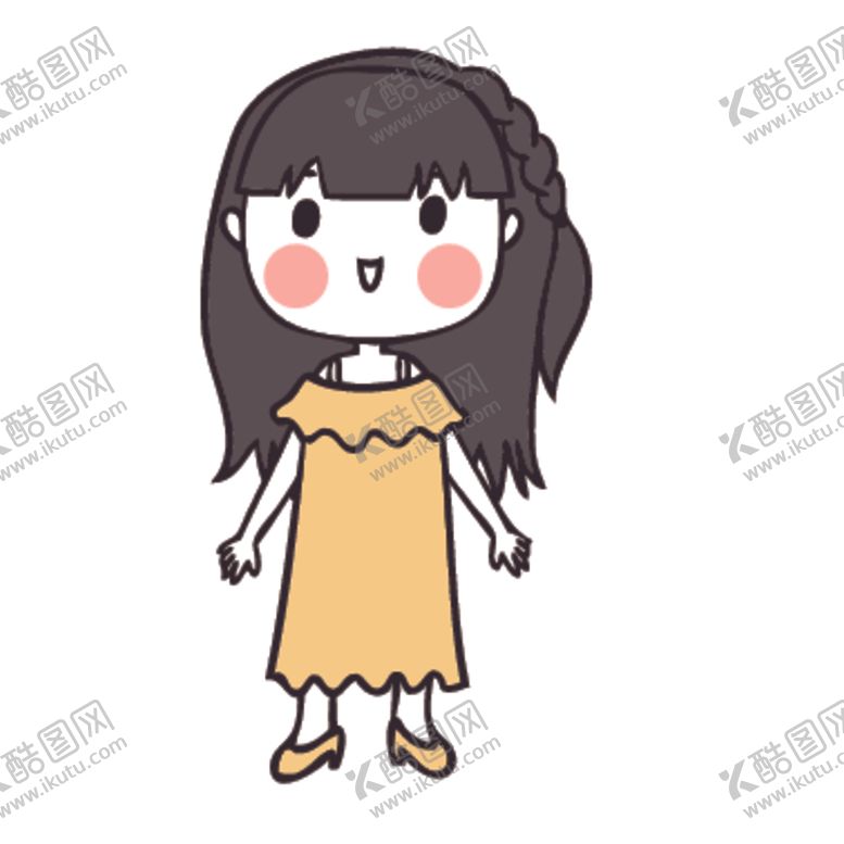 编号：57847010250056567479【酷图网】源文件下载-可爱人物形象插画