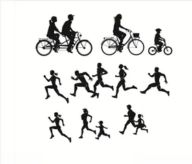 跑步剪影