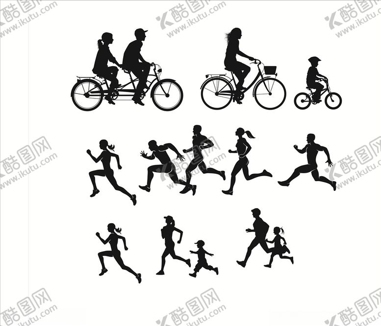 编号：20737310190823005067【酷图网】源文件下载-跑步剪影