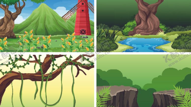 编号：66119409260614232173【酷图网】源文件下载-卡通自然风景