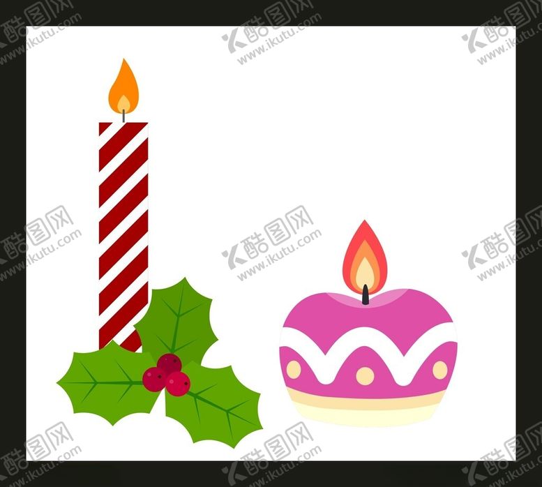 编号：53373502041232485700【酷图网】源文件下载-圣诞蜡烛