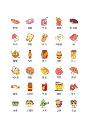 美食图标食品图标餐饮图标