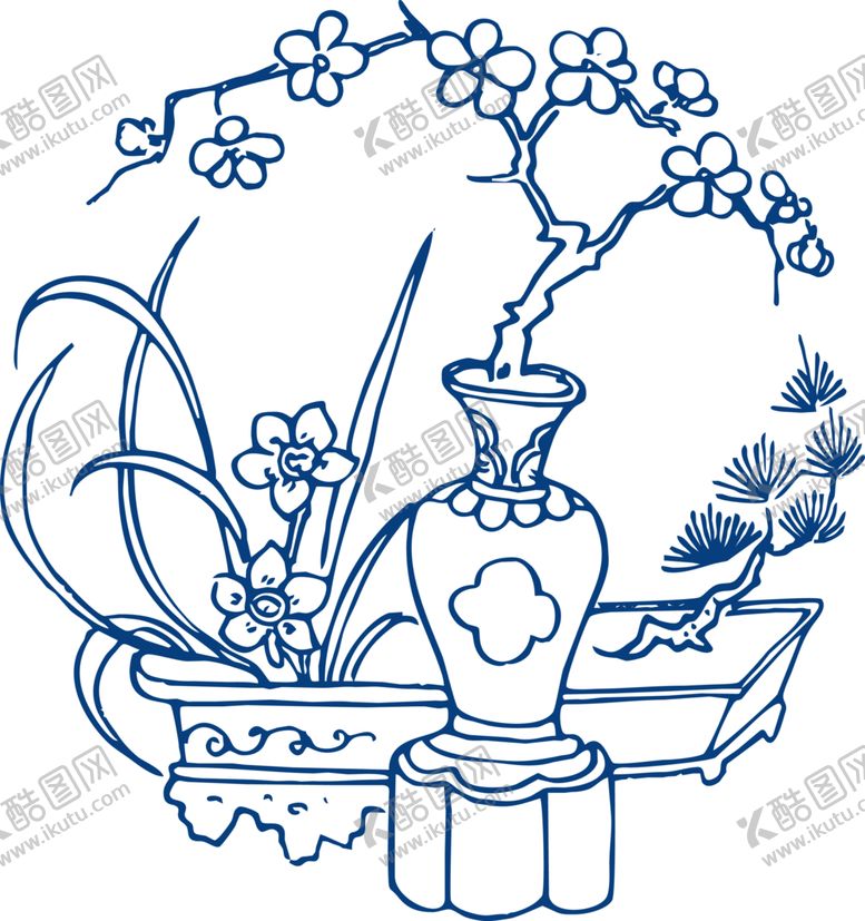 编号：16515206180214455065【酷图网】源文件下载-青花瓷图案