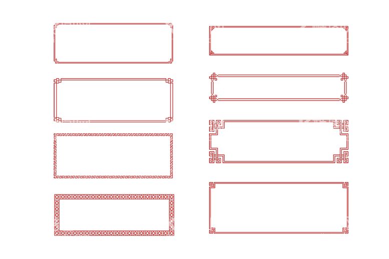 编号：81035209302000192987【酷图网】源文件下载-中式边框素材