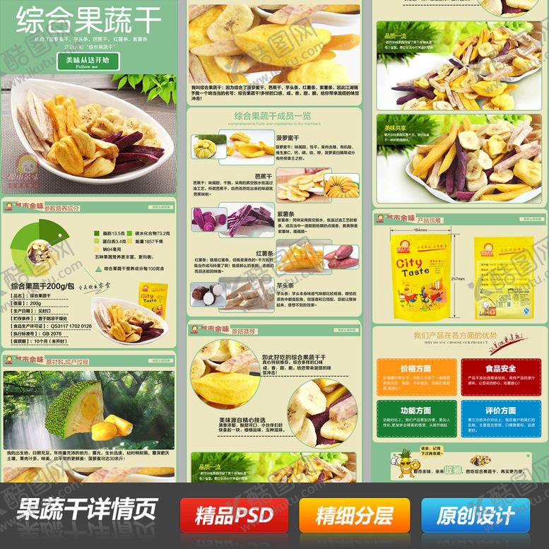 编号：15672009210704043159【酷图网】源文件下载-综合果蔬干详情描述页模板