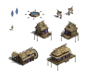 游戏房屋建筑物元素