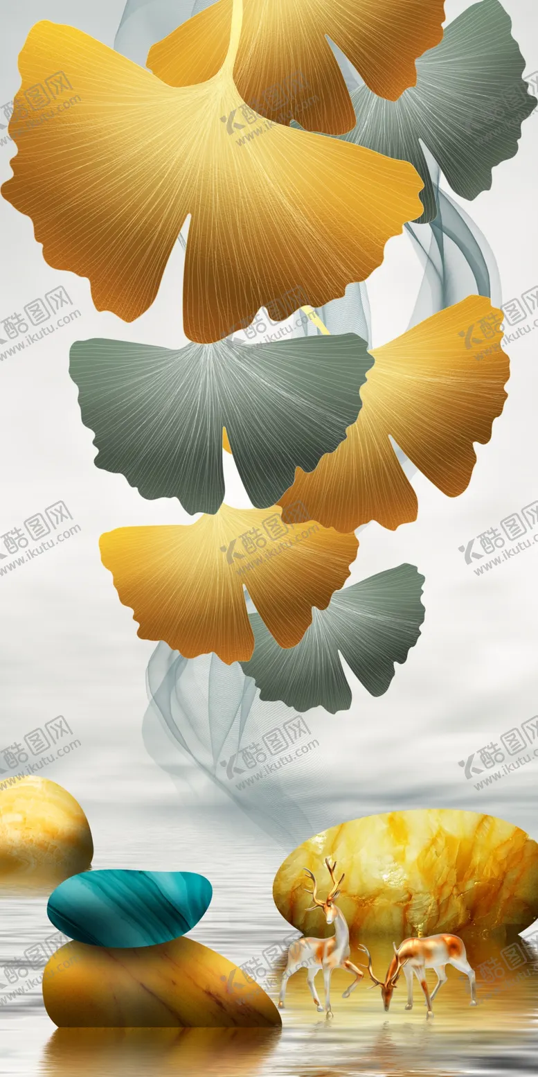 编号：09376109150423417892【酷图网】源文件下载-新中式玄关现代轻奢装饰画