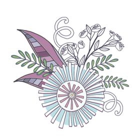 小清新花朵植物插画