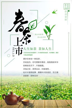 春茶上市叶名片叶展板叶包装