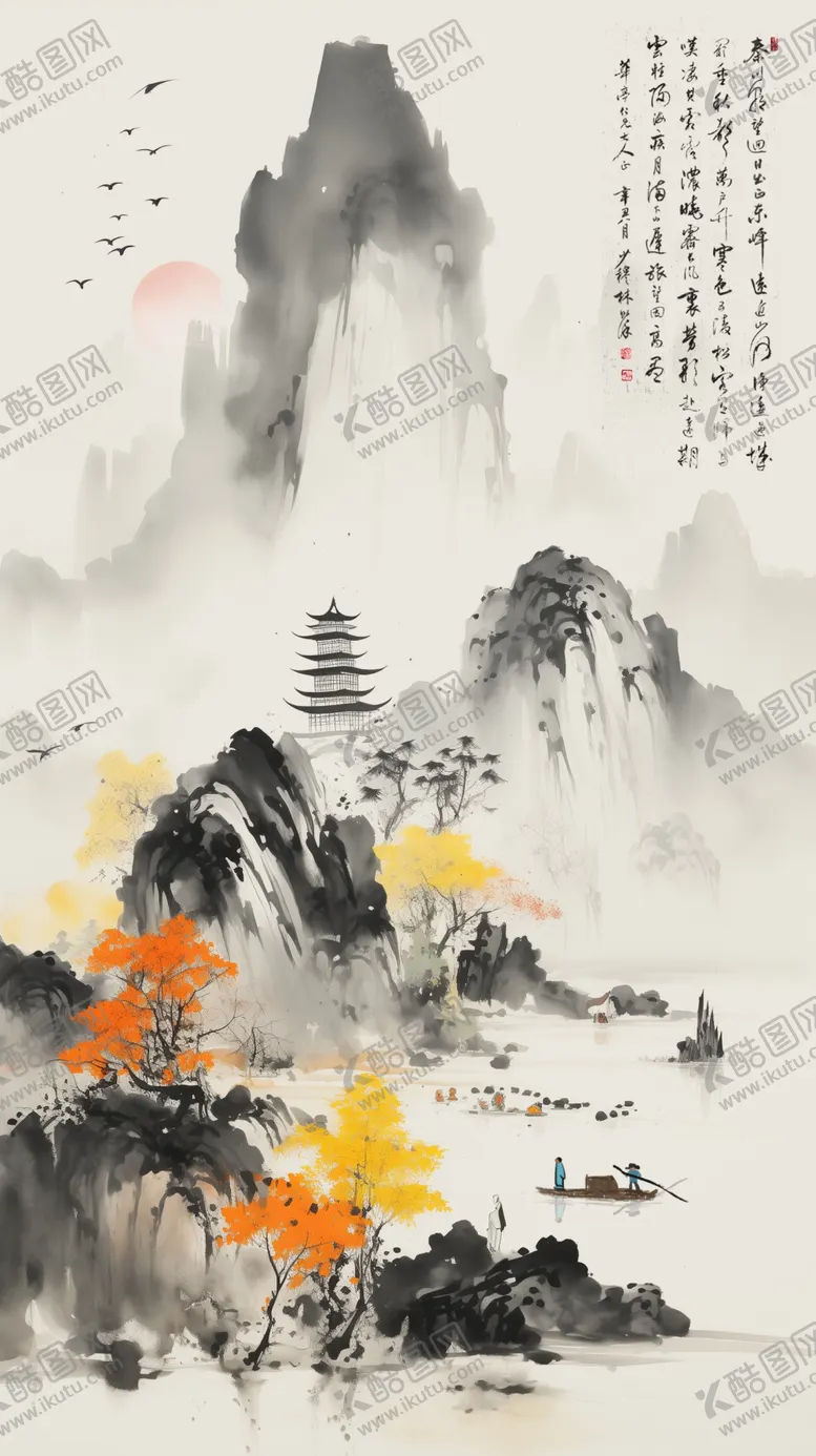 编号：33124303012340187100【酷图网】源文件下载-古典山素材
