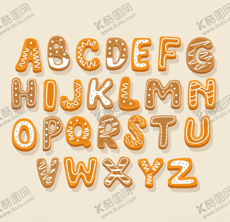 编号：26776209141429586969【酷图网】源文件下载-字母饼干