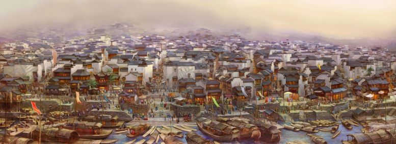 编号：89984901131435103144【酷图网】源文件下载-小镇风景