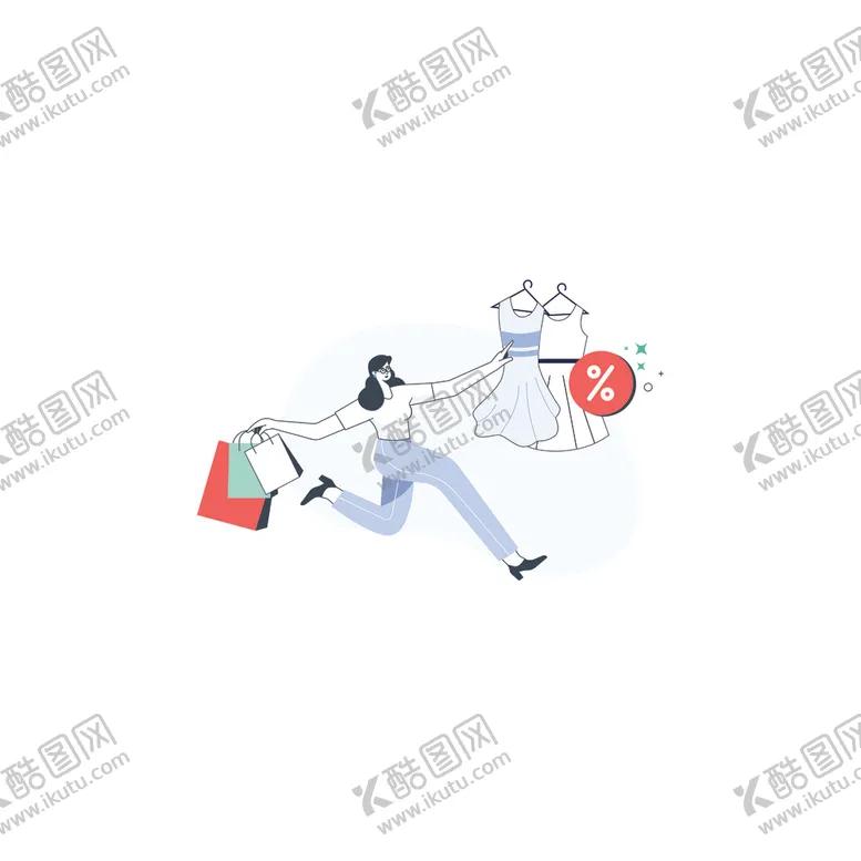编号：96245004202110048282【酷图网】源文件下载-手绘电子购物