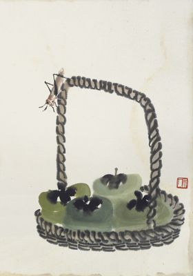 齐白石国画山水水纹崇山峻岭
