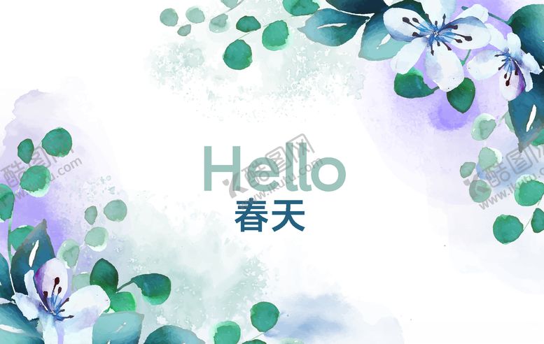 编号：46574610311826472247【酷图网】源文件下载-你好春天多彩背景