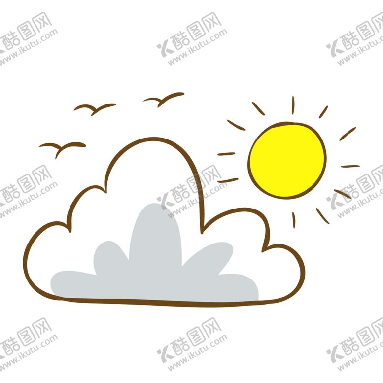 编号：27412909171606258789【酷图网】源文件下载-白云太阳卡通天气