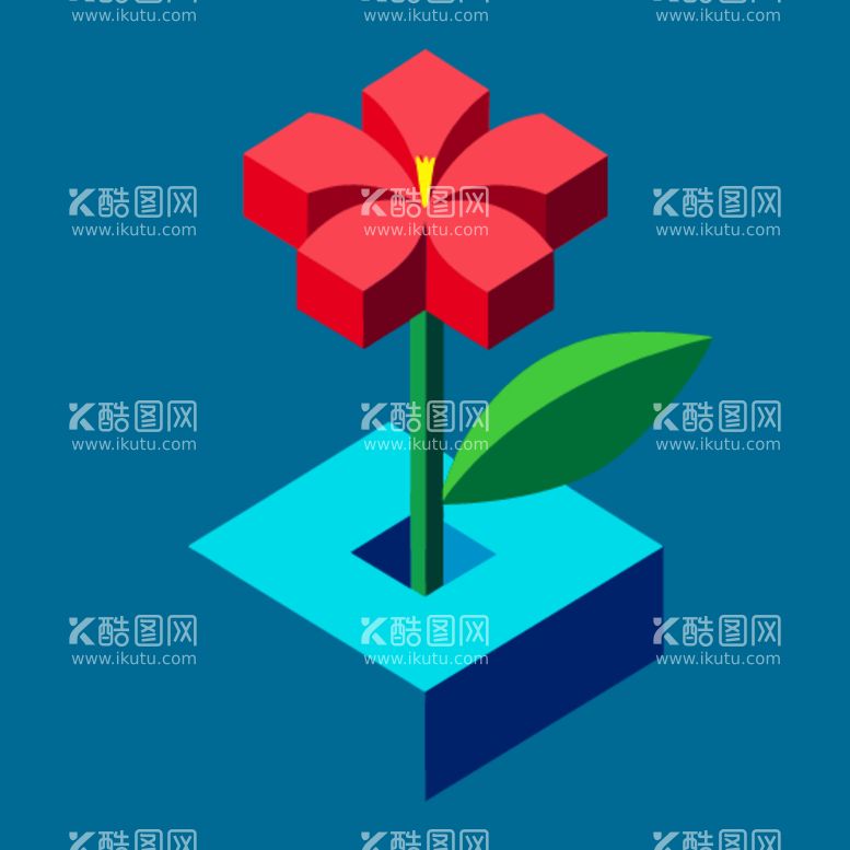 编号：62179712222136557378【酷图网】源文件下载-3D芙蓉花