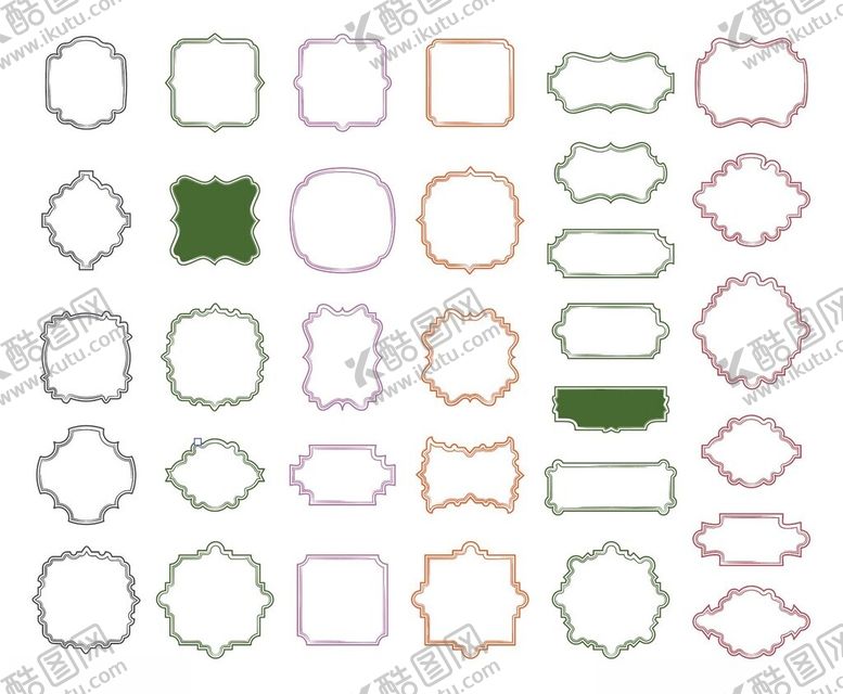 编号：13017709271934245183【酷图网】源文件下载-多样几何形状图标集合