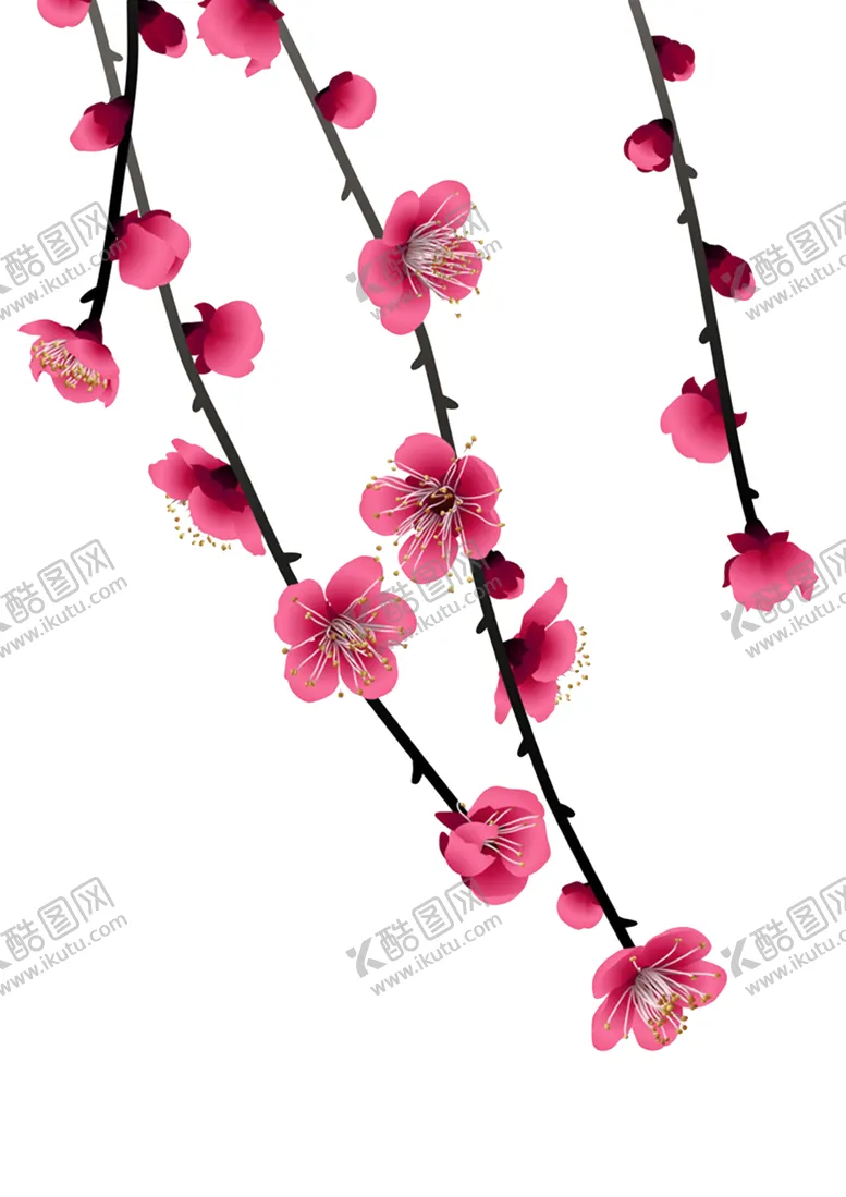 编号：28382102031535193585【酷图网】源文件下载-梅花桃花PNG 