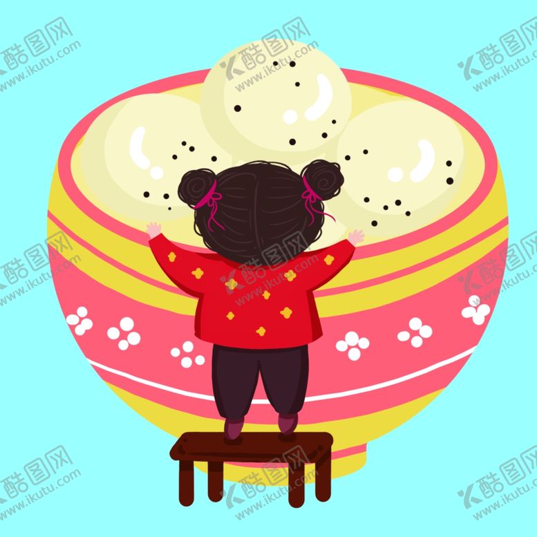 编号：99280304191826058685【酷图网】源文件下载-吃汤圆的女孩