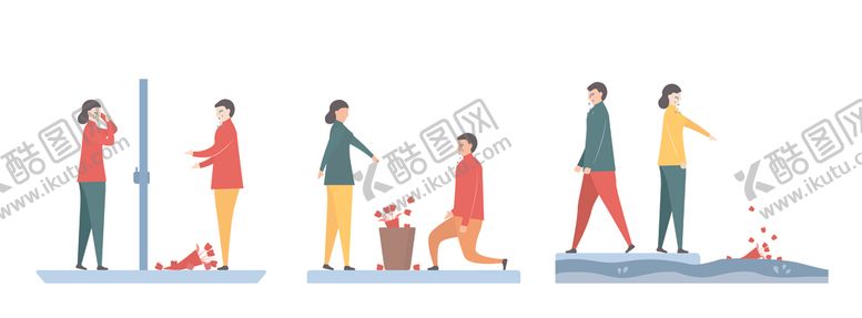 编号：62742810070441393868【酷图网】源文件下载-卡通情侣插画